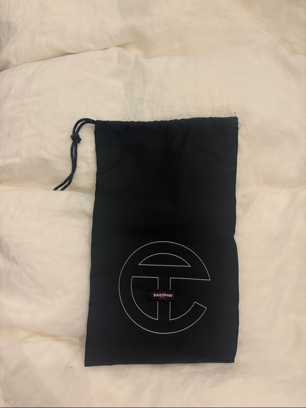 Telfar east pack Black Drawstring Toiletry Pouch with Logo